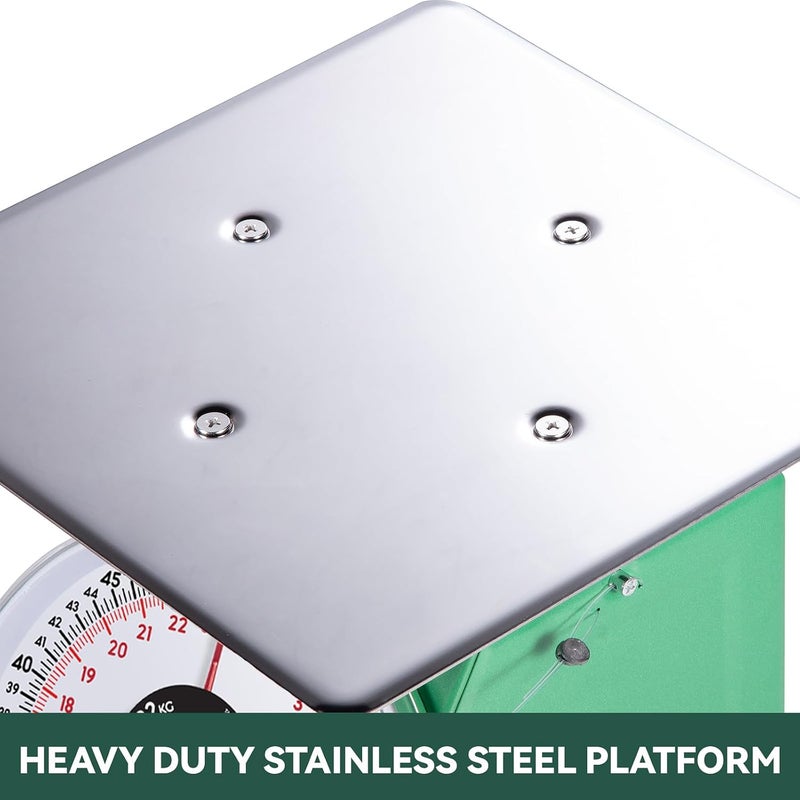 ta da 50lb Heavy Duty Mechanical Dial Kitchen and Food Scale with Stainless Steel Platform - Image 4